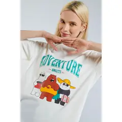 KOAJ - Camiseta unicolor con diseÃ±o de Osos Escandalosos y ma MUJER