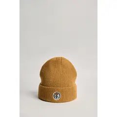 KOAJ - Gorro tejido café claro con diseño de flor bordada Hombre