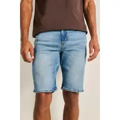 KOAJ - Bermuda en jean slim para hombre en tono azul clara cuent HOMBRE