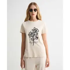 SEVEN SEVEN - Camiseta Para Mujer Manga Corta Color Beige Marca #28096079