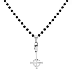 GENERICO - Collar Para Mujer Con Dije Cruz Ghost Bc Acero Color Plata