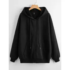 URBAN PLUS - Chaqueta hombre casual negro hoodie sudadera