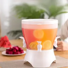 GENERICO - Dispensador Multi Bebidas Jugos Giratorio 3 Grifos Portátil 5 Litros