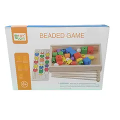 JUGANDO Y EDUCANDO - Juego Didáctico Ensarta Figuras Colores Madera Para Niños