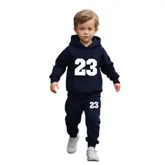 URBAN PLUS - Conjunto niño buzo y pantalon sudadera azul oscuro 23