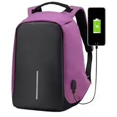 GENERICO - Morral de almacenamiento bolso antirrobo morado