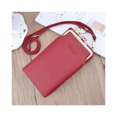 GRUPO B - Bolso Cruzado Para Teléfono Móvil Con Monedero Y Tarjetero Rojo