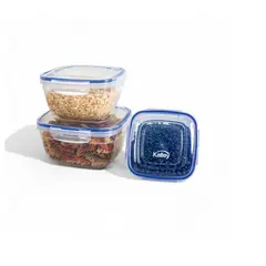 KALLEY - Set x 3 Recipientes Herméticos Cuadrados