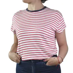 LEC LEE - Camiseta B?sica Mujer Crudo