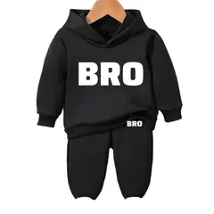 URBAN PLUS - Conjunto niño buzo y pantalon negro bro sudadera