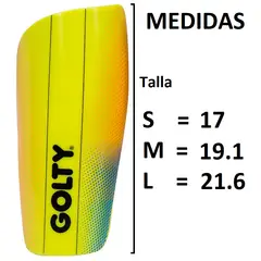 GOLTY - Canillera Competi Shin Guard Media Protectora Amarillo