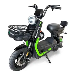 EVOBIKE - Bicicleta Eléctrica ROYO PRO 48kmh color NEGRO VERDE 350W