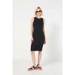 KOAJ - Vestido largo para mujer manga sisa unicolor MUJER