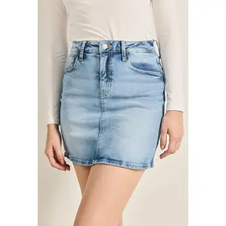 KOAJ - Falda corta en jean para mujer en tono azul clara cuenta MUJER