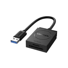 UGREEN - Lector de Tarjetas 2 en 1, USB 3.0 a TF, SD y Micro SD Negro