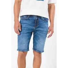 KOAJ - Bermuda en jean slim azul clara con tiro bajo y bolsil Hombre