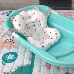 INDUHOGAR - Cojin malla acolchada para tina bañera de bebe ergonómica
