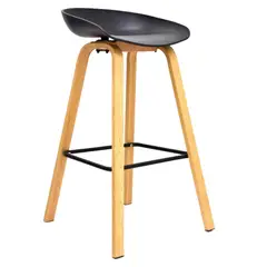 GENERICO - SILLA BARRA MISURI PATAS DE MADERA Color Negro