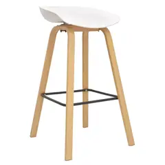 GENERICO - SILLA BARRA MISURI PATAS DE MADERA Color Blanco