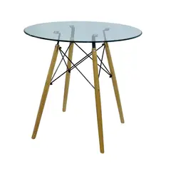 GENERICO - MESA Circular Eames De Vidrio Templado_.