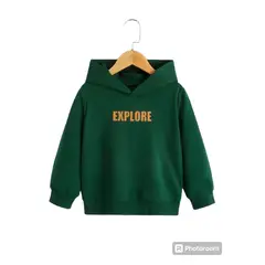 URBAN PLUS - Buzo niño o niña verde hoodie casual verde