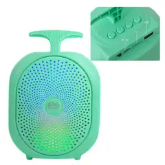 GENERICO - Parlante Portatil Bluetooth Con Luces Ideal Para Fiestas