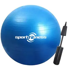 SPORTFITNESS - Pelota 65cm + Inflador Pilates Yoga Bola Gym