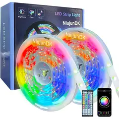 GENERICO - Cinta De Luz Led Rgb 15 Metros Tira Led + Control bluetooth