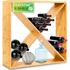 NUTRICHEF - 24 botellas vino  Sistema modular compatible con estante de vino