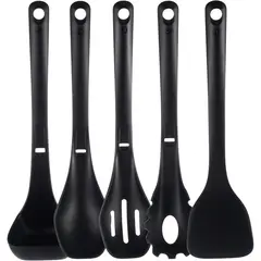 NUTRICHEF - Juego de utensilios de cocina 5 piezas NCCWSTKBLK