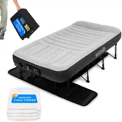 SERENELIFE - Cama de aire inflable con marco colchón de aire