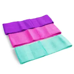 STYLE STARS - Set x3 Bandas Elásticas Tela Antideslizante para Ejercicio