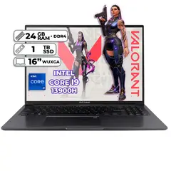 ASUS - PORTÁTIL X1605VA-MB575 INTEL CORE I9 13900H 24GB DDR4 1TB SSD 16 WUXGA INDIE BLACK