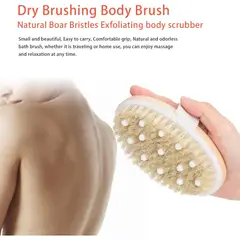 GENERICO - Cepillo Exfoliante Corporal de Cerdas Naturales