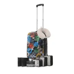 TOTTO - Kit de Viaje Maleta de Cabina 360 Stampy + Organizador + Almohada
