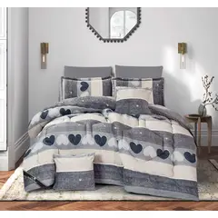 GENERICO - Cubrecama Doble Estampado de 5 pcs