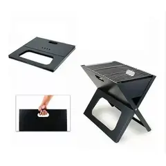 GENERICO - Asador Portatil Plegable De Carbon Acero Inoxidable PARILLA 4830CM