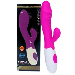 GENERICO - Vibrador Consolador Doble Estimulación Juguete Sexual Fucsia