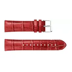 GENERICO - Correa De Cuero Roja Para Reloj De 20mm De Ancho