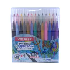 OFFI ESCO - Marcador Acuarelable Artístico X 25 Colores.