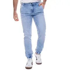 COLOR BLUE - Jogger En Denim