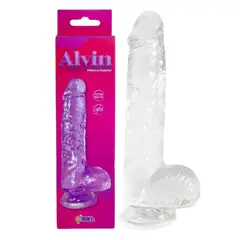 GENERICO - Dildo Consolador Realista Con Chup Juguete Sexual Transparente