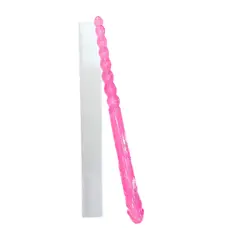 GENERICO - Dildo Doble Penetracion Anal Vaginal Pene Texturizado Grande Rosado