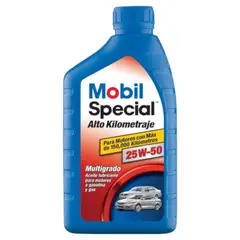 MOBIL - Aceite 25w50 alto kilometraje - cuarto