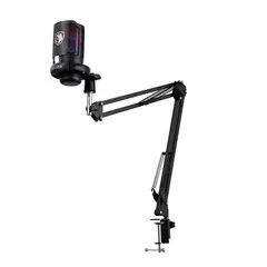 SADES - Tyto Gaming Micrófono Gamer Rgb Antipop Usb Con Brazo TYTO Negro