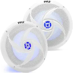 PYLE - USA - Altavoces marinos - Sonido estéreo rango 2vías 160W blanco