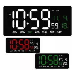 GENERICO - Reloj Digital Con Calendario Fecha Temperatura Luz Led