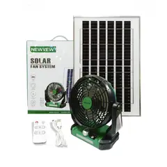 GENERICO - Ventilador Panel Solar Recargable Portatil