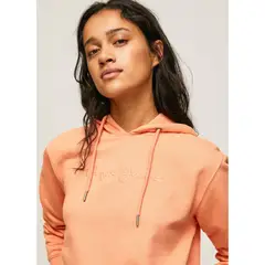 PEPE JEANS - Sacos para Mujer WHITNEY HOODIE Peach orange