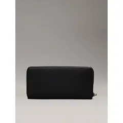 CALVIN KLEIN - Billetera negra con cremallera en el contorno